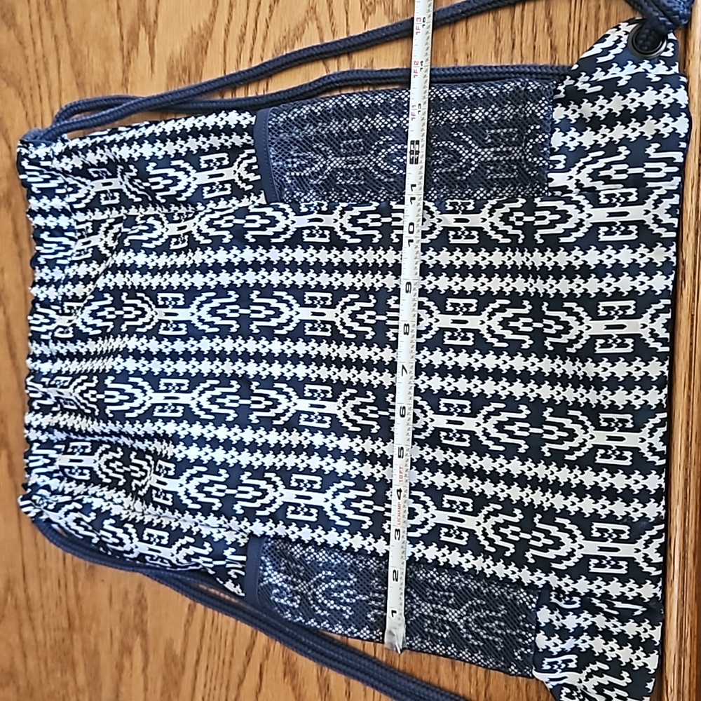 Lands' End Ombre Aztec Drawstring Backpack - image 7